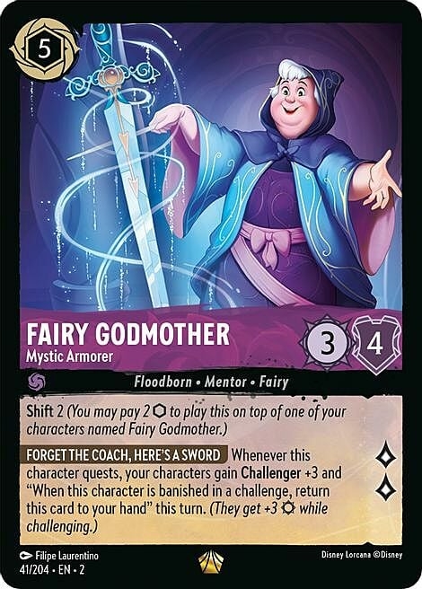 Fairy Godmother - Mystic Armorer (Legendary) - Rise of the Floodborn 41/204 - Disney Locarcana